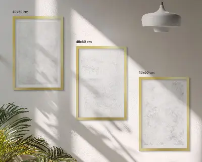 Minimalistička pozadina s bijelim mrljama set od 3 slike u okviru