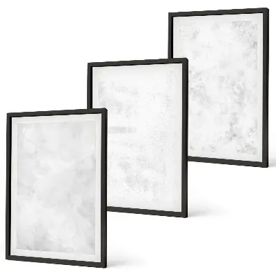 Minimalistička pozadina s bijelim mrljama set od 3 slike u okviru