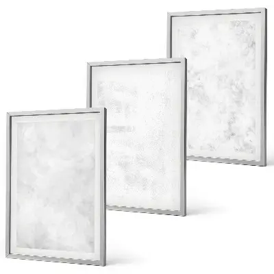 Minimalistička pozadina s bijelim mrljama set od 3 slike u okviru