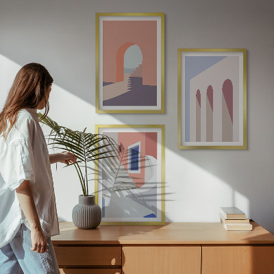 Triptih u okviru Minimalističke arhitektonske ilustracije