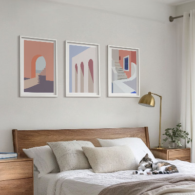 Triptih u okviru Minimalističke arhitektonske ilustracije