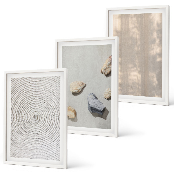 Set 3 slike u okviru Boho prirodne teksture struktura