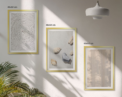 Set 3 slike u okviru Boho prirodne teksture struktura