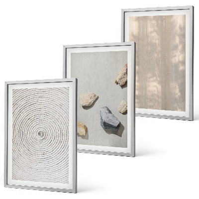 Set 3 slike u okviru Boho prirodne teksture struktura