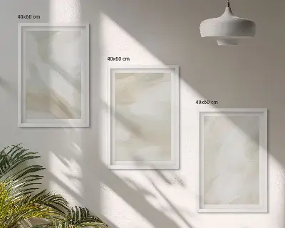 Minimalizam teksture boje triptih u okviru