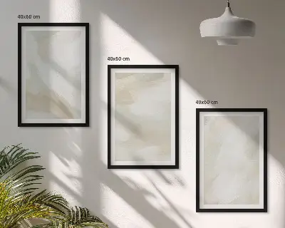 Minimalizam teksture boje triptih u okviru
