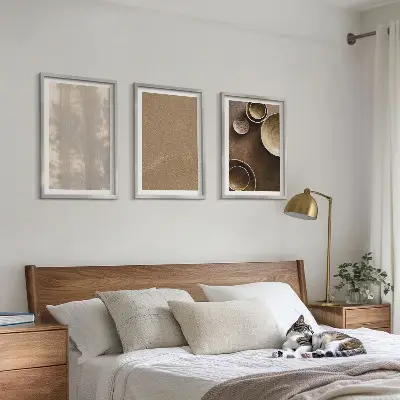 Minimalističke teksturne strukture set 3 slike u okviru