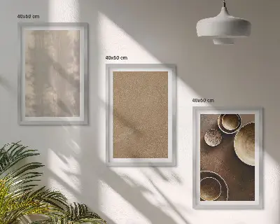 Minimalističke teksturne strukture set 3 slike u okviru