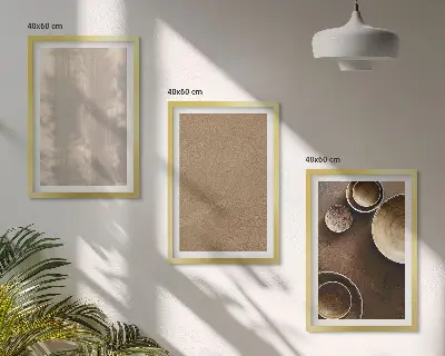Minimalističke teksturne strukture set 3 slike u okviru