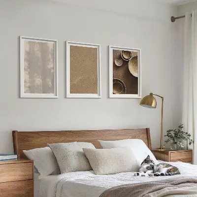 Minimalističke teksturne strukture set 3 slike u okviru