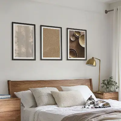 Minimalističke teksturne strukture set 3 slike u okviru