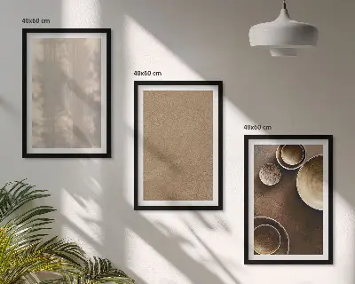 Minimalističke teksturne strukture set 3 slike u okviru