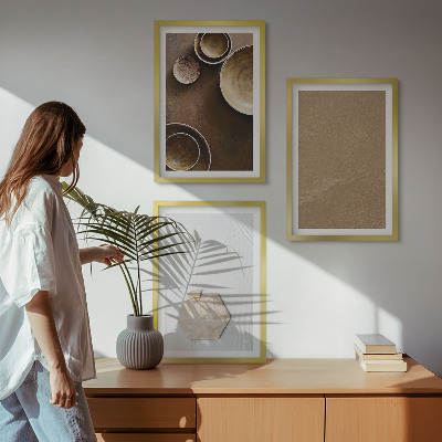 Set 3 slike u okviru Minimalističke teksture i boje