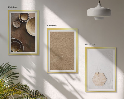 Set 3 slike u okviru Minimalističke teksture i boje