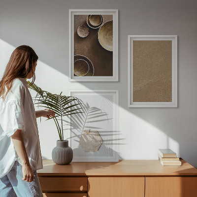 Set 3 slike u okviru Minimalističke teksture i boje