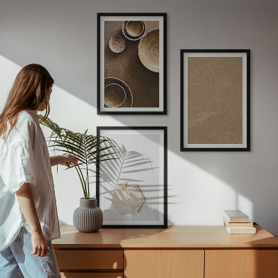 Set 3 slike u okviru Minimalističke teksture i boje