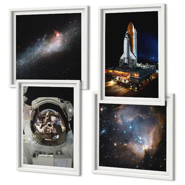 Slijetanje astronauta na Mjesec set od 4 slike u okviru