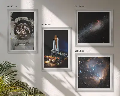 Slijetanje astronauta na Mjesec set od 4 slike u okviru