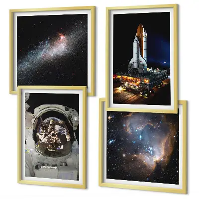 Slijetanje astronauta na Mjesec set od 4 slike u okviru
