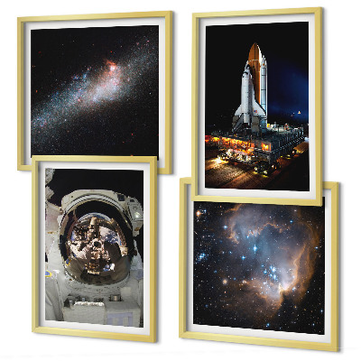 Set 4 slike u okviru Slijetanje astronauta na Mjesec
