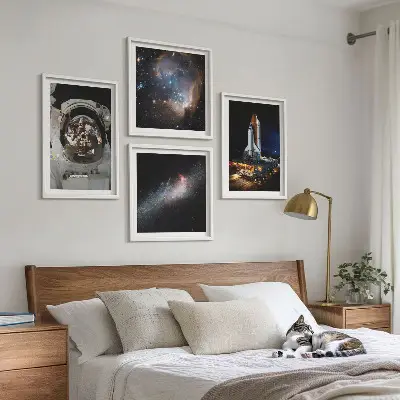 Slijetanje astronauta na Mjesec set od 4 slike u okviru