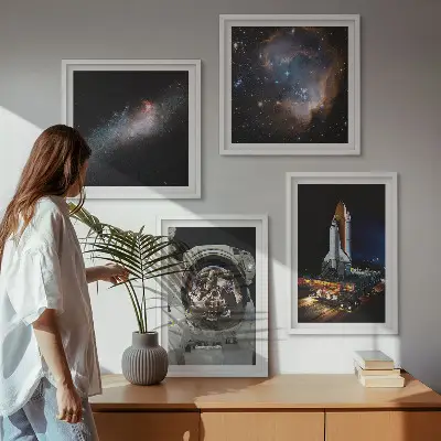 Slijetanje astronauta na Mjesec set od 4 slike u okviru