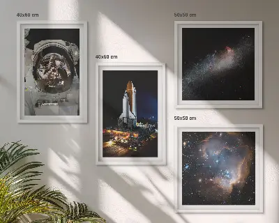 Slijetanje astronauta na Mjesec set od 4 slike u okviru