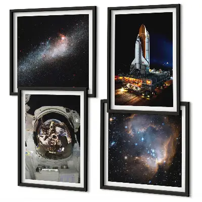 Slijetanje astronauta na Mjesec set od 4 slike u okviru