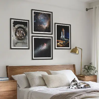 Slijetanje astronauta na Mjesec set od 4 slike u okviru