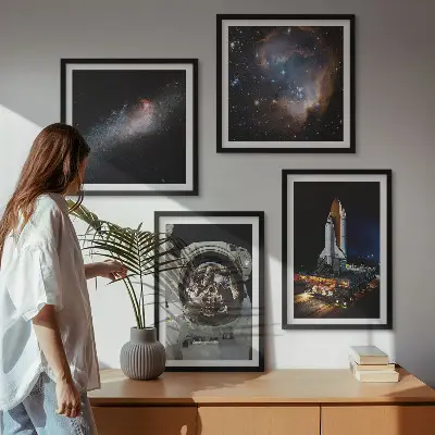 Slijetanje astronauta na Mjesec set od 4 slike u okviru