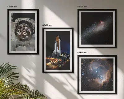 Slijetanje astronauta na Mjesec set od 4 slike u okviru