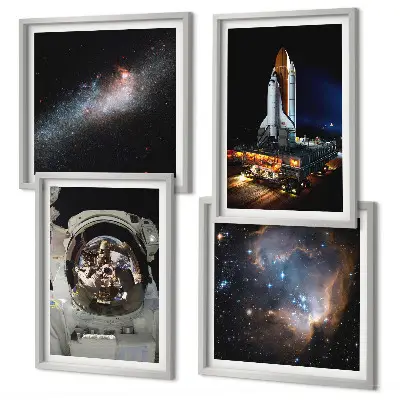 Slijetanje astronauta na Mjesec set od 4 slike u okviru