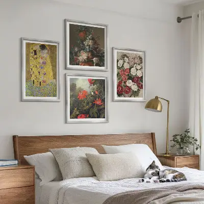Slika cvijeća na drvetu Klimt set od 4 slike u okviru