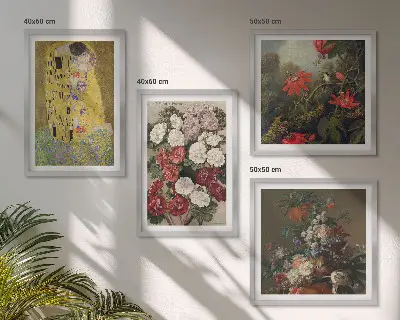 Slika cvijeća na drvetu Klimt set od 4 slike u okviru