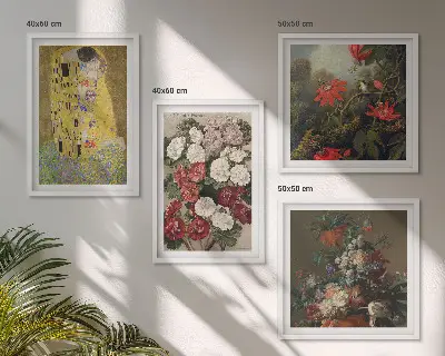 Slika cvijeća na drvetu Klimt set od 4 slike u okviru