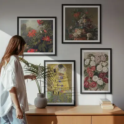 Slika cvijeća na drvetu Klimt set od 4 slike u okviru