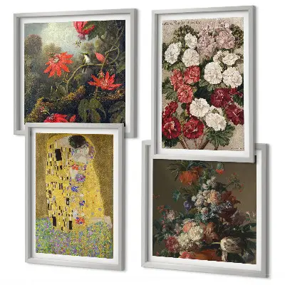 Slika cvijeća na drvetu Klimt set od 4 slike u okviru