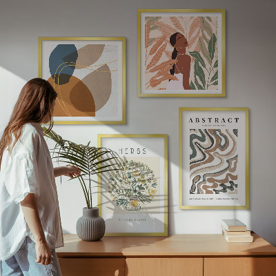 Dekorativni komplet slika za zid Boho estetski pastelni posteri