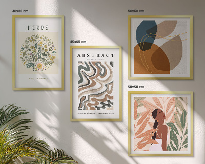 Dekorativni komplet slika za zid Boho estetski pastelni posteri