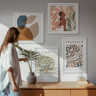 Dekorativni komplet slika za zid Boho estetski pastelni posteri