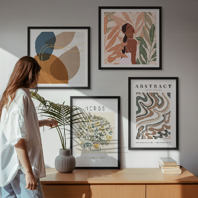 Dekorativni komplet slika za zid Boho estetski pastelni posteri