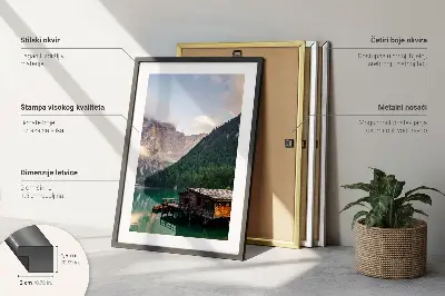 Skulptura žene od božura set od 4 slike u okviru