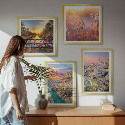Komplet slika za spavaću sobu Zalasci sunca uz more