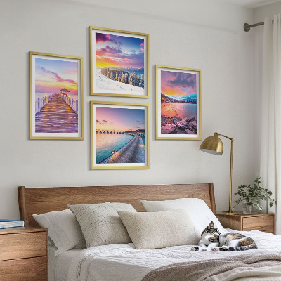 Set 4 slike u okviru Zimski krajolik planine Pier