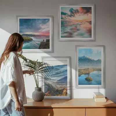Dekorativni komplet slika za zid motivi planinskih slapova