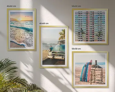 Zalazak sunca u Miamiju set od 4 slike u okviru