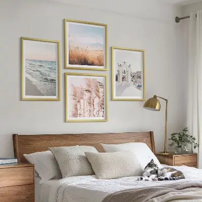 Komplet slika za spavaću sobu motivi biljaka, morskih valova, pogleda i kuća