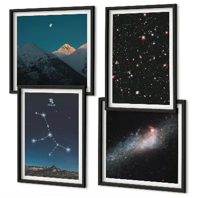 Svemir galaksije Djevice set 4 slike u okviru