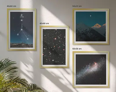 Set od 4 slike u okviru motiv zviježđa galaksije Rak