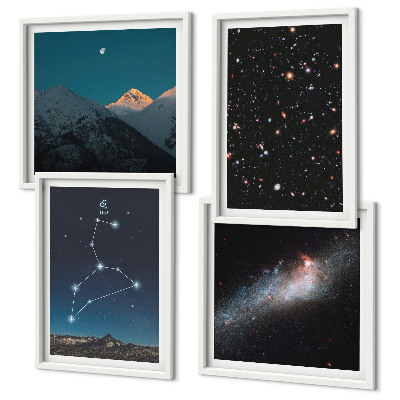 Set 4 slike u okviru Galaksija i svemir Lava